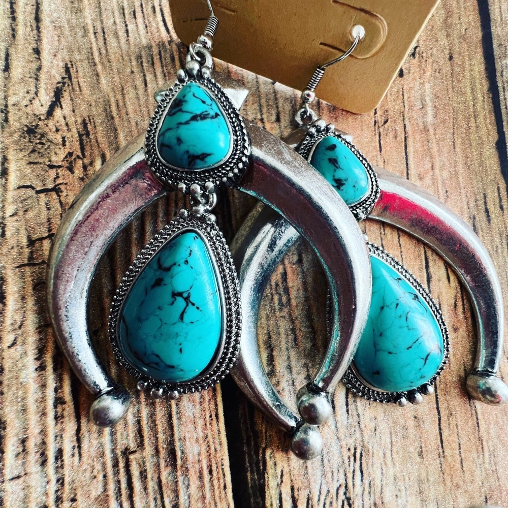 Turquoise Earrings Western Style